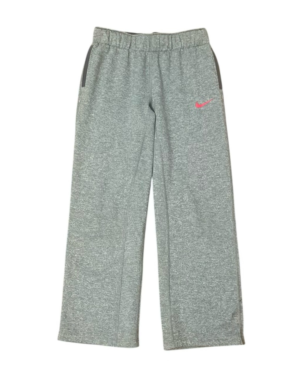 Nike Girls Dri-FIT Gray Wide Leg Drawstring Pants Size M EUC